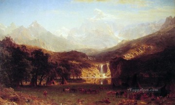 150の主題の芸術作品 Painting - ロッキー山脈 アルバート・ビアシュタット